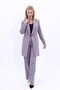 Shawl Collar Pocketed Long Jacket & Wide Leg Trousers-Anthracite - 1004520