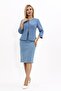 Zero Neckline Plain Short Jacket & Plain Tight Skirt-Deniz - 1015540