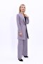 Shawl Collar Pocketed Long Jacket & Wide Leg Trousers-Anthracite - 1004520 - 5