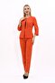 Zero Collar Plain Short Jacket & Skinny Leg Pants-Orange - 1015510 - 3
