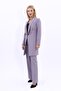 Shawl Collar Pocketed Long Jacket & Wide Leg Trousers-Anthracite - 1004520 - 3