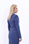 Shirt Collar Kuruvaze Short Jacket-Indigo - 1059100 - 4