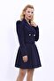 Men's Collared Drape Sleeve Short Jacket - Navy Blue - 1057100 - 4