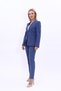 V-Neck Hooded Classic Jacket & Skinny Leg Trousers - Indigo - 1041510 - 2