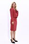 Shirt Collar Short Jacket & Plain Tight Skirt-Tile - 3