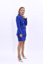Men's Collared Blazer Jacket & Slit Straight Slim Skirt-Sax - 1034502 - 2