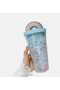 Cup with Straw, Water Bottle, Cute Drinking Bowl, 450 Ml, Double Layered with Beads