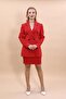 Men's Collared Blazer Jacket & Slit Straight Slim Skirt - Red - 1034502 - 5