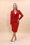 Men's Collared Short Jacket & Plain Tight Skirt - Red - 1048540 - 5