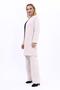 Zero Collar Plain Long Jacket & Wide Leg Trousers-Beige - 1005520 - 5