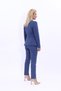 V-Neck Hooded Classic Jacket & Skinny Leg Trousers - Indigo - 1041510 - 4