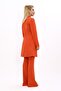 Self-Standing Collar Single-Button Long Jacket & Spanish-Cut Trousers-Orange - 1074530 - 4