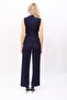 Buttoned Vest & Wide-Legged Trousers Set - Navy Blue - 1511520 - 8