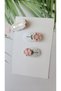 Floral Handmade 2-Piece Snap Buckle Knit Pinterest 100% Cotton Organic Hair Accessory