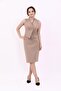 Double-Breasted Crossed Vest & Plain Tight Skirt-Stone - 1509540