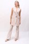 Single Button Casual Vest & Flared Trousers Set - Beige - 1519530 - 3