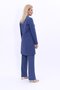 Shawl Collar Long Jacket & Wide Leg Trousers-Indigo - 1001520 - 4