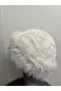 Cream Women's Plush Hat – Soft Fur-Looking Beanie - 2
