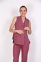 Belted Classic Vest & Trousers Set - Rose - 1521510 - 2