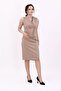 Double-Breasted Crossed Vest & Plain Tight Skirt-Stone - 1509540 - 5