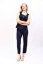 Buttoned Vest & Piped Leg Trousers Set - Navy Blue - 1511510 - 3