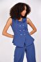 Aller Vest & Wide Leg Pants Set-Indigo - 1515520 - 4