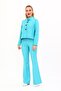 Buttoned Mini Jacket & Flared Trousers Set - Turquoise - 1010530 - 5