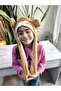 Children's Long Pompom Quality Plush Figure Winter Hat with Moving Ears and Sound - 3