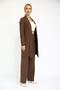 Shawl Collar Long Jacket & Wide Leg Trousers - Chestnut - 1001520 - 2