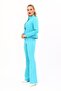 Buttoned Mini Jacket & Flared Trousers Set - Turquoise - 1010530 - 2