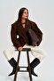 Bronte Shoulder Detail Brown Blazer