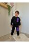 Charactered Striped Boys' Double Tracksuit Set