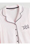Lcw Dream Ecru Plus Size Embroidered Women's Pajama Set - 7