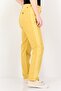Women Regular Fit Solid Chino Pants, Yellow - 2