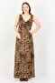 Women Animal Print Maxi Dress, Multicolor