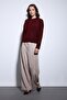Burgundy Wool Blend Women's Sweater - 4