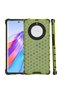 Case for Honor Magic5 Lite, Hybrid, Armor Shield, Honeycomb Design, Green - 2