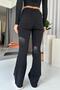 Flare Stretch Fabric High Waist Flared Jean - Black - 2