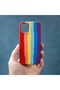 Silicone Case for Apple iPhone 12, Artsy, Elegant Design, Rainbow, Multicolor - 2