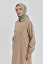 Drawstring Waist Accessory Detailed Cap Beige - 2