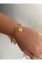 Steel Bracelet with Clover Charm