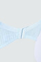 Blue Soft Cotton Covered Unpadded Bra - 3