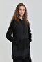 Thin Quilted Garnished Knitted Trousers Tunic Set Black - 2
