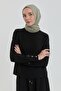 High Neck Knitted Basic Blouse Black - 3