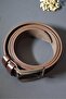 Men's Leather Brown Belt 4.5 cm 100% Genuine Leather Sports Thick Jeans Belt - 5