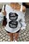 Women's Lip Print Rock Sweatshirt