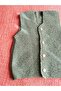 Baby Hand Knitted Vest Water Green 2-4 Years Old - 2