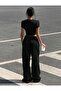 Women's Black Baggy Oversized Plus Size Sportswear Quality Loose Fit Stretchy Comfortable Fabric Sweatpantsrem - 2