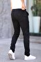 Men's Black Slim Fit Stretchy Lycra Dobby Quality Linen Lace-Up Stylish Trousers - 5
