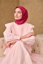Thin Cotton Soft Scarf Fuchsia-Pink-Rose Pink Patterned Breathable Tok Duruşlu 90X90 - 6